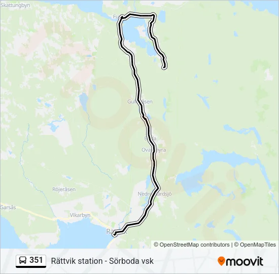 351 Bus Line Map