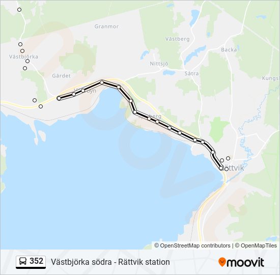 352 bus Line Map