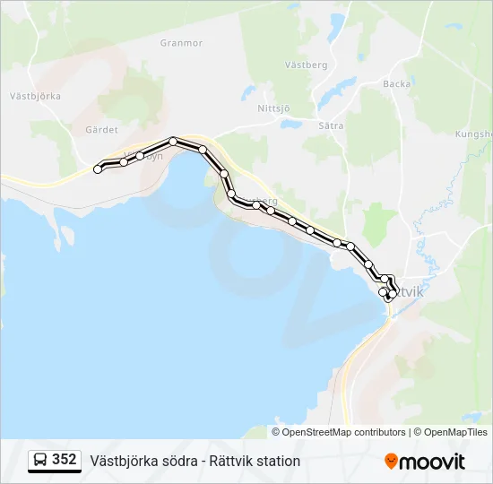 352 Bus Line Map