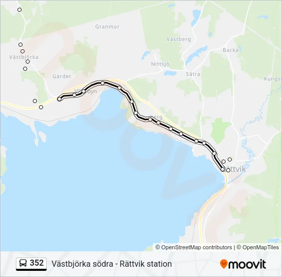 352 Bus Line Map