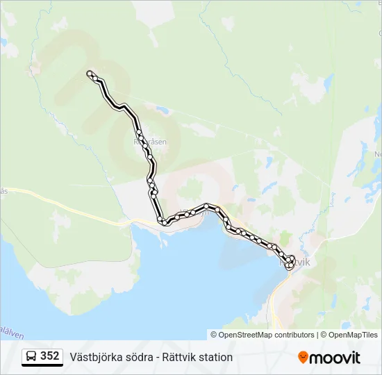 352 Bus Line Map