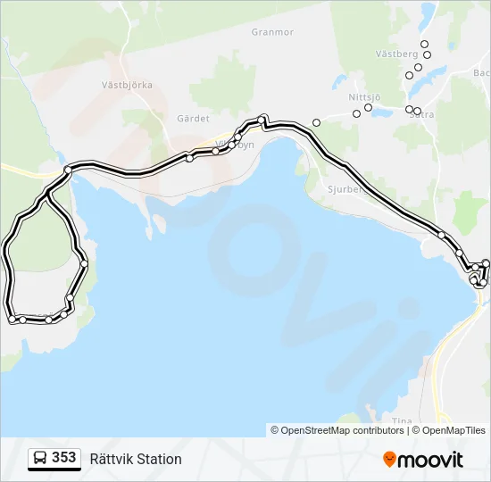 353 Bus Line Map