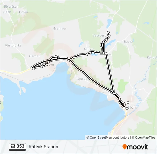 353 Bus Line Map