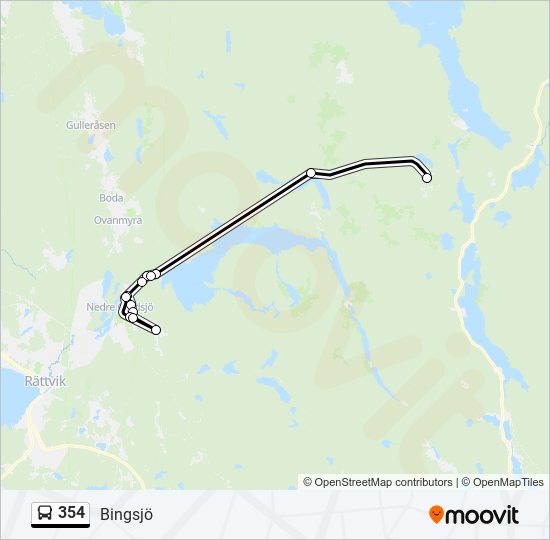 354 bus Line Map