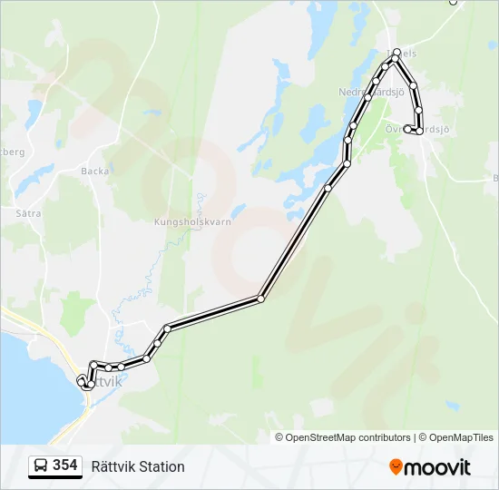354 Bus Line Map