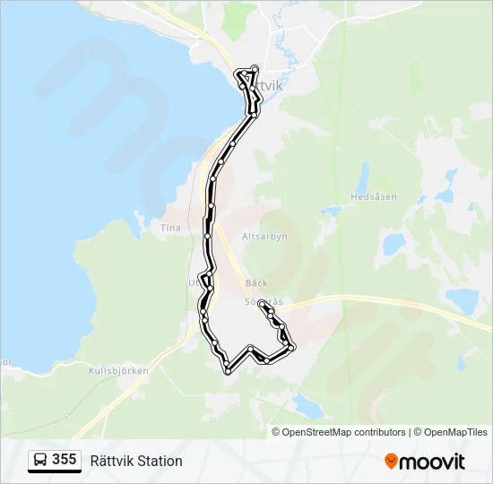 355 Bus Line Map