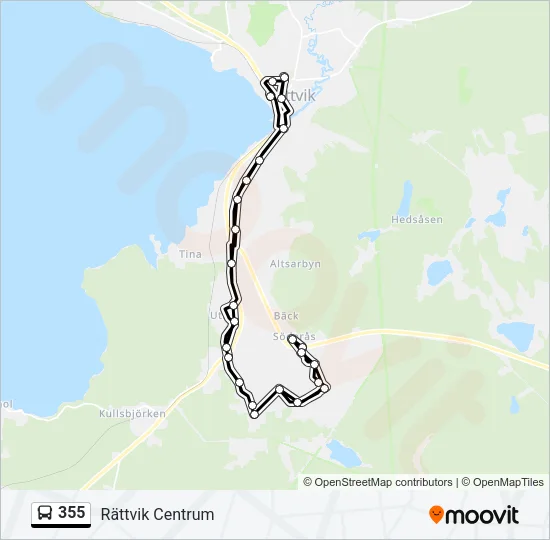 355 Bus Line Map