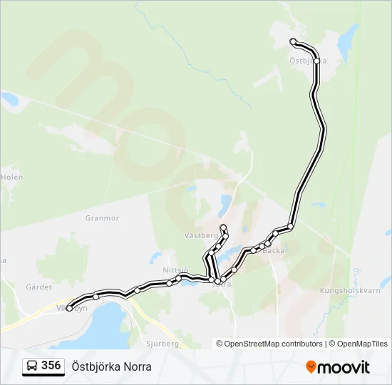 356 Bus Line Map