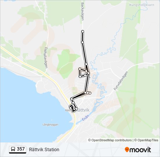 357 bus Line Map