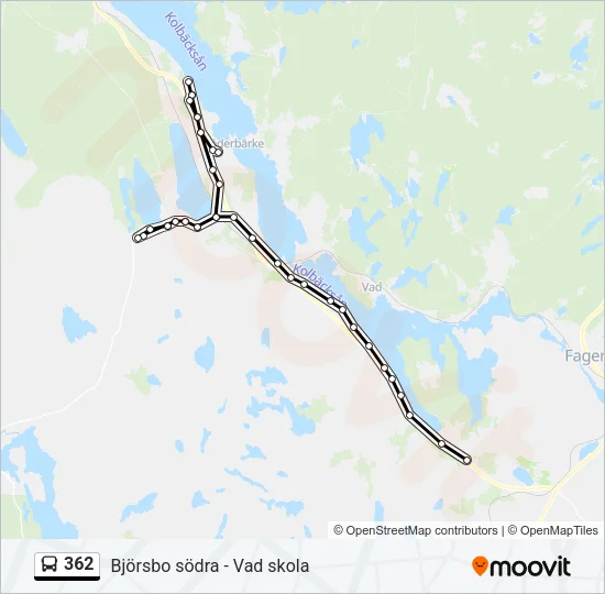 362 Bus Line Map