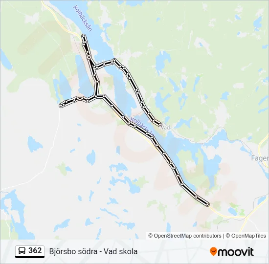 362 Bus Line Map