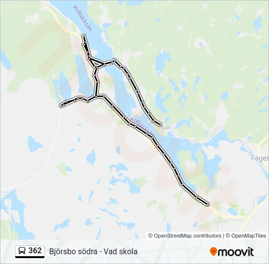 362 Bus Line Map