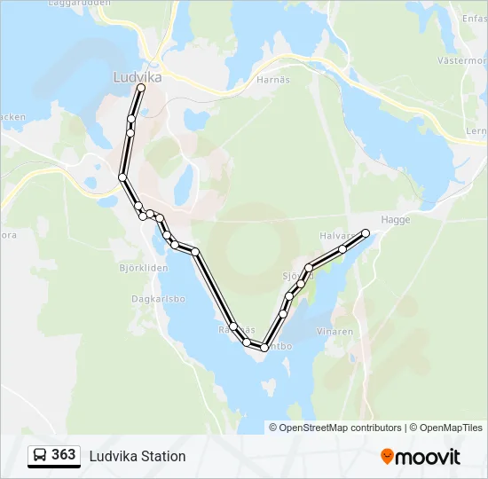 363 Bus Line Map