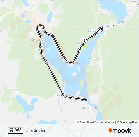 363 Bus Line Map