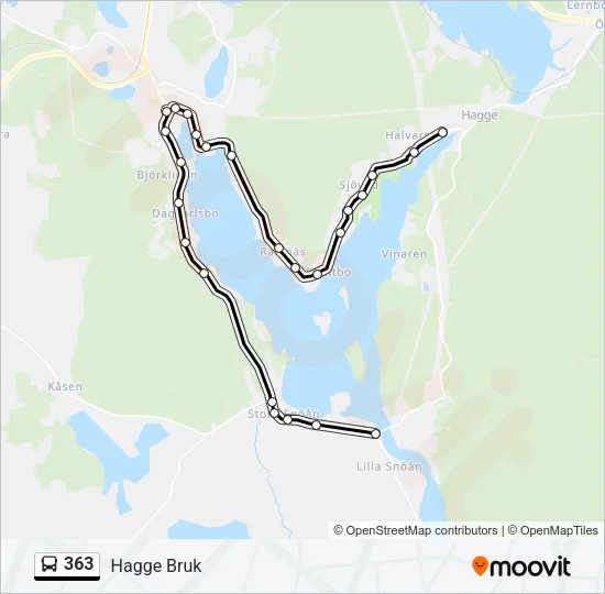 363 Bus Line Map