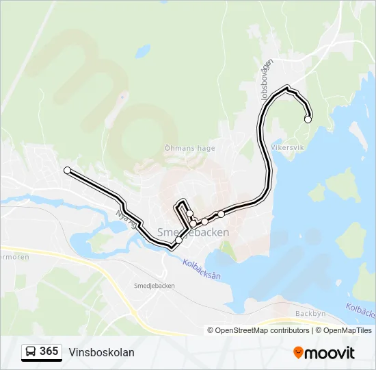 365 Bus Line Map