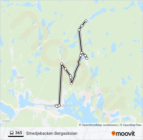 365 Bus Line Map