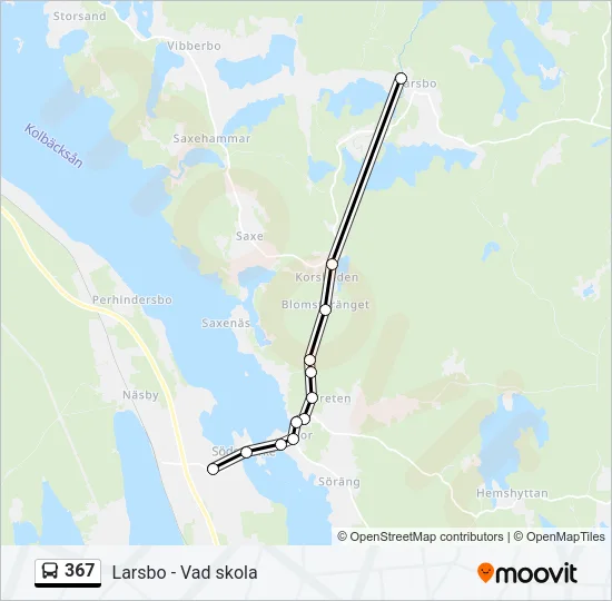 367 Bus Line Map
