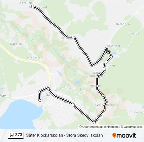 373 bus Line Map