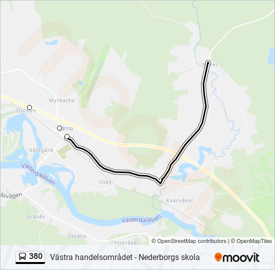 380 bus Line Map