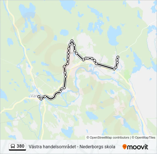 380 Bus Line Map