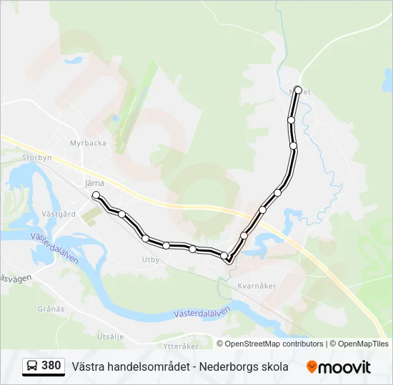 380 Bus Line Map