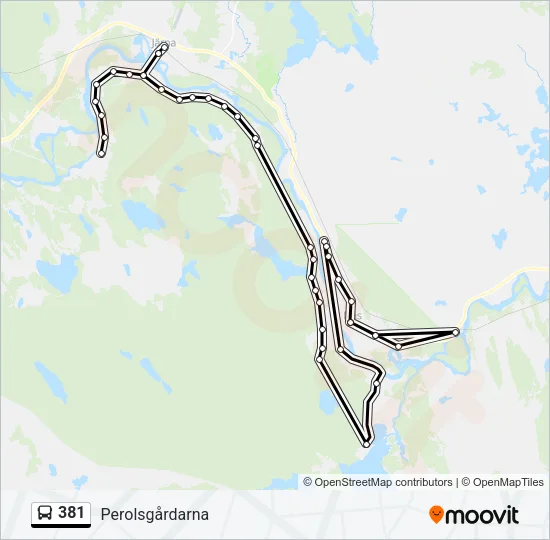 381 Bus Line Map