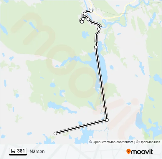 381 Bus Line Map