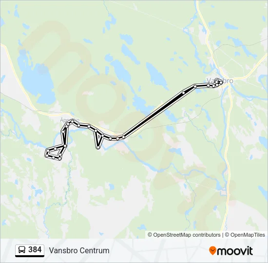 384 Bus Line Map
