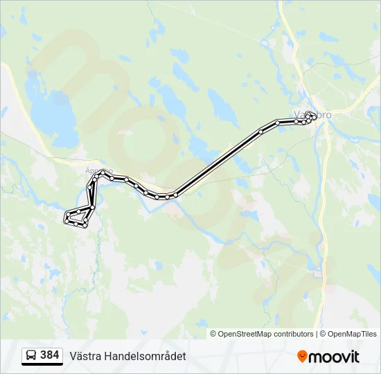 384 Bus Line Map