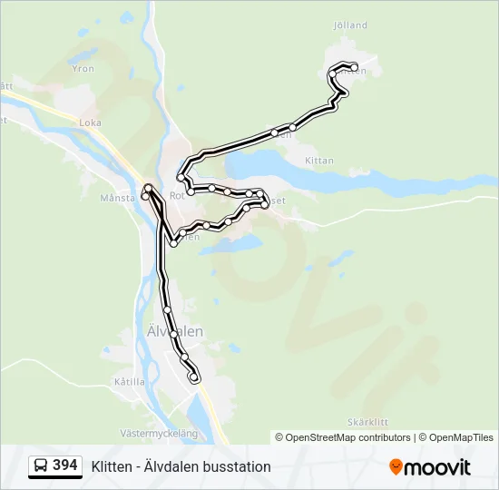 394 Bus Line Map
