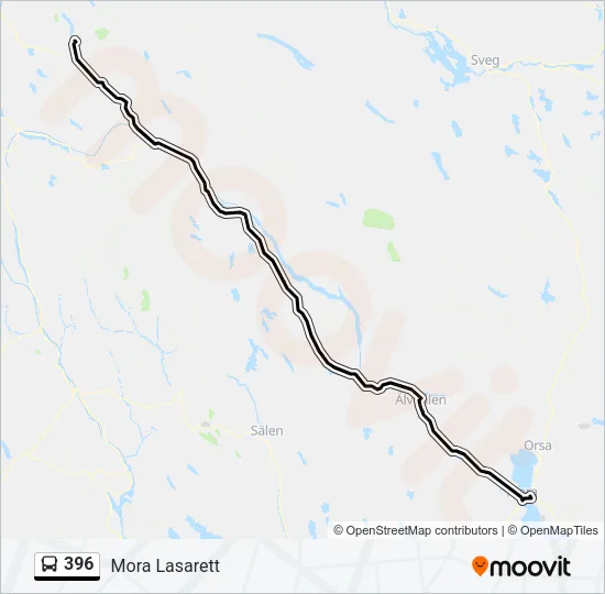 396 Bus Line Map