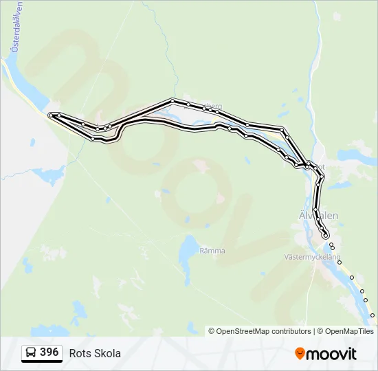 396 Bus Line Map