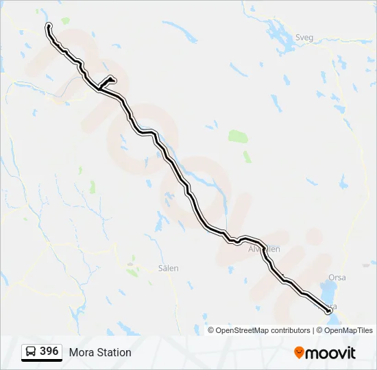 396 Bus Line Map