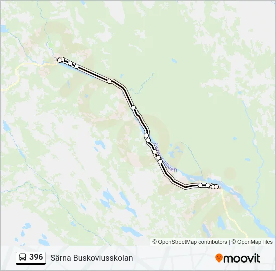 396 Bus Line Map