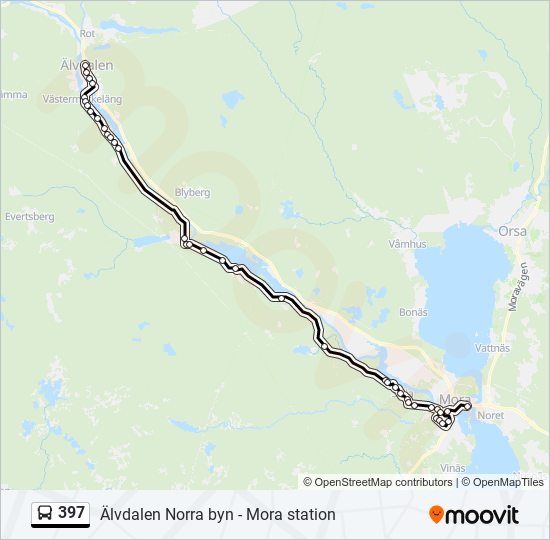 397 bus Line Map