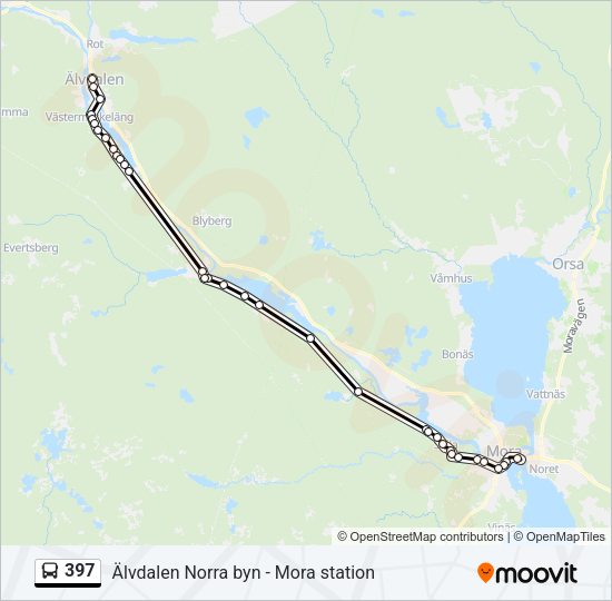 397 Bus Line Map