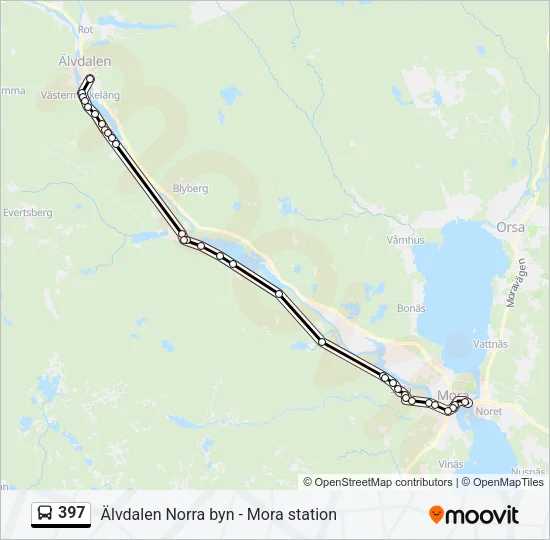 397 Bus Line Map