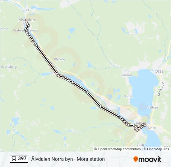 397 Bus Line Map