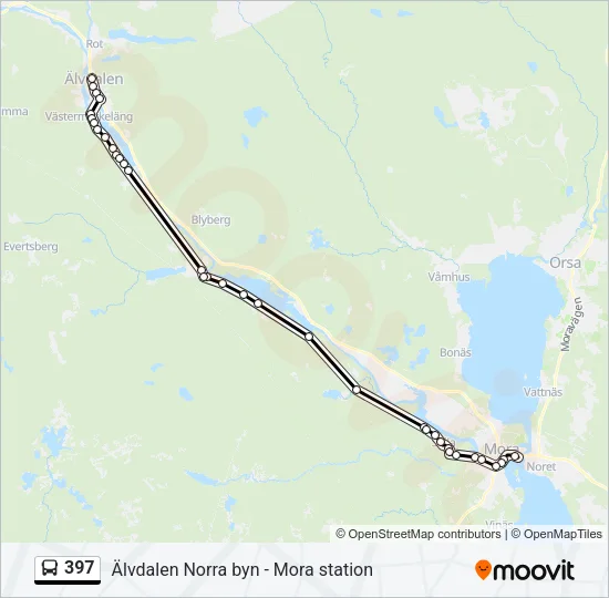 397 Bus Line Map