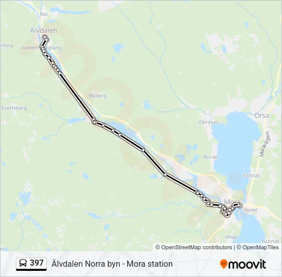 397 Bus Line Map