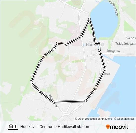 1 Bus Line Map