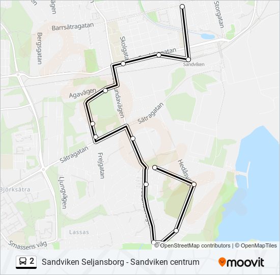 2 bus Line Map