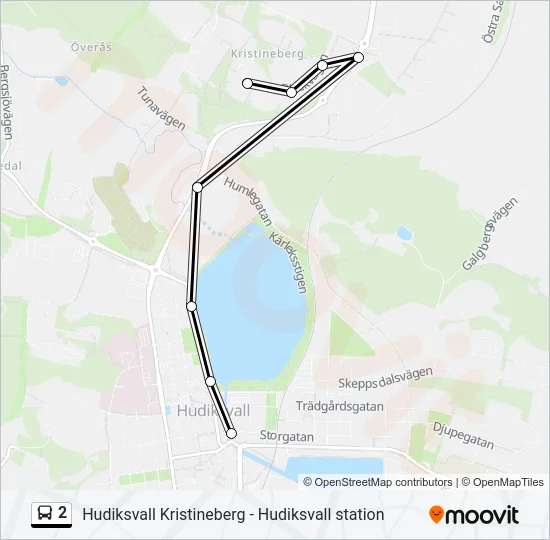 2 Bus Line Map