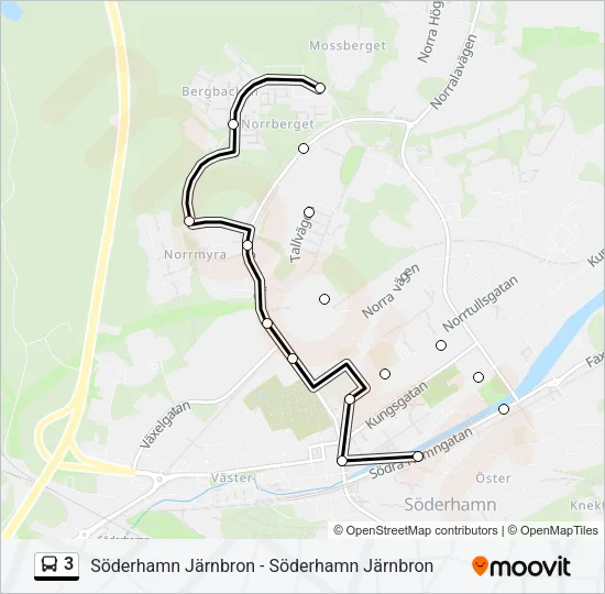 3 Bus Line Map