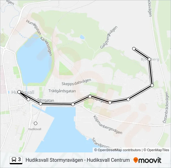 3 Bus Line Map