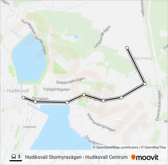3 Bus Line Map