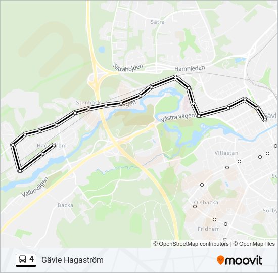 4 bus Line Map