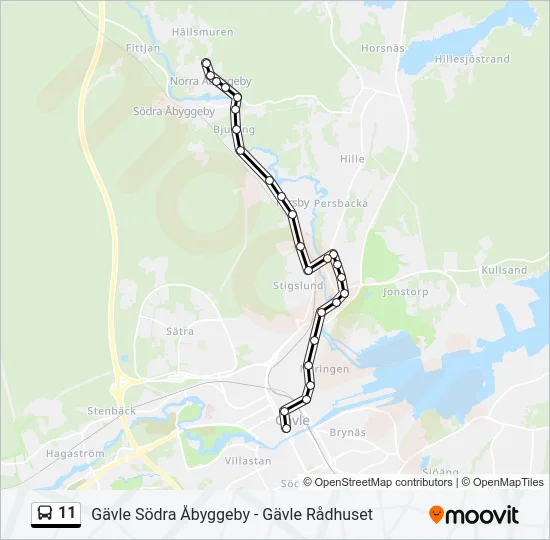 11 Bus Line Map