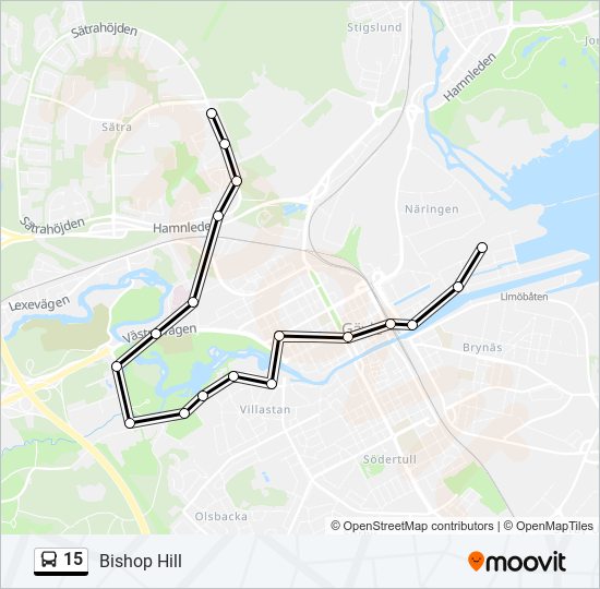 15 bus Line Map